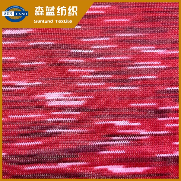 张家港段彩网纹布 Space dyed PK interlock