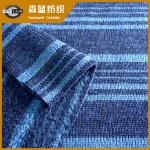 吴中彩条粗针绒布 Stripe melange fleece