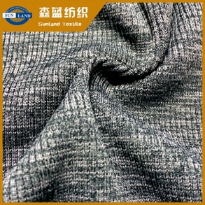 上海色织2x2涤氨罗纹 Melange spandex 2x2 rib