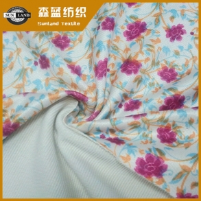 浙江印花涤氨鱼鳞布 Print poly spandex terry